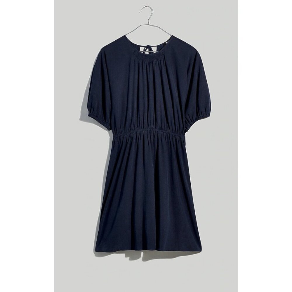 Madewell $138 Cutout Back Mini Dress Indigo Size XXS NK414